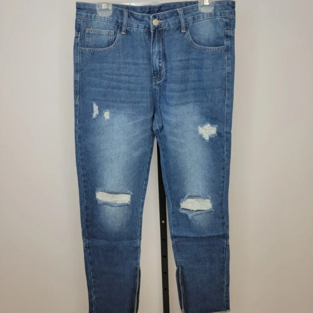 SHEIN Men's  Zip Bottom Jeans